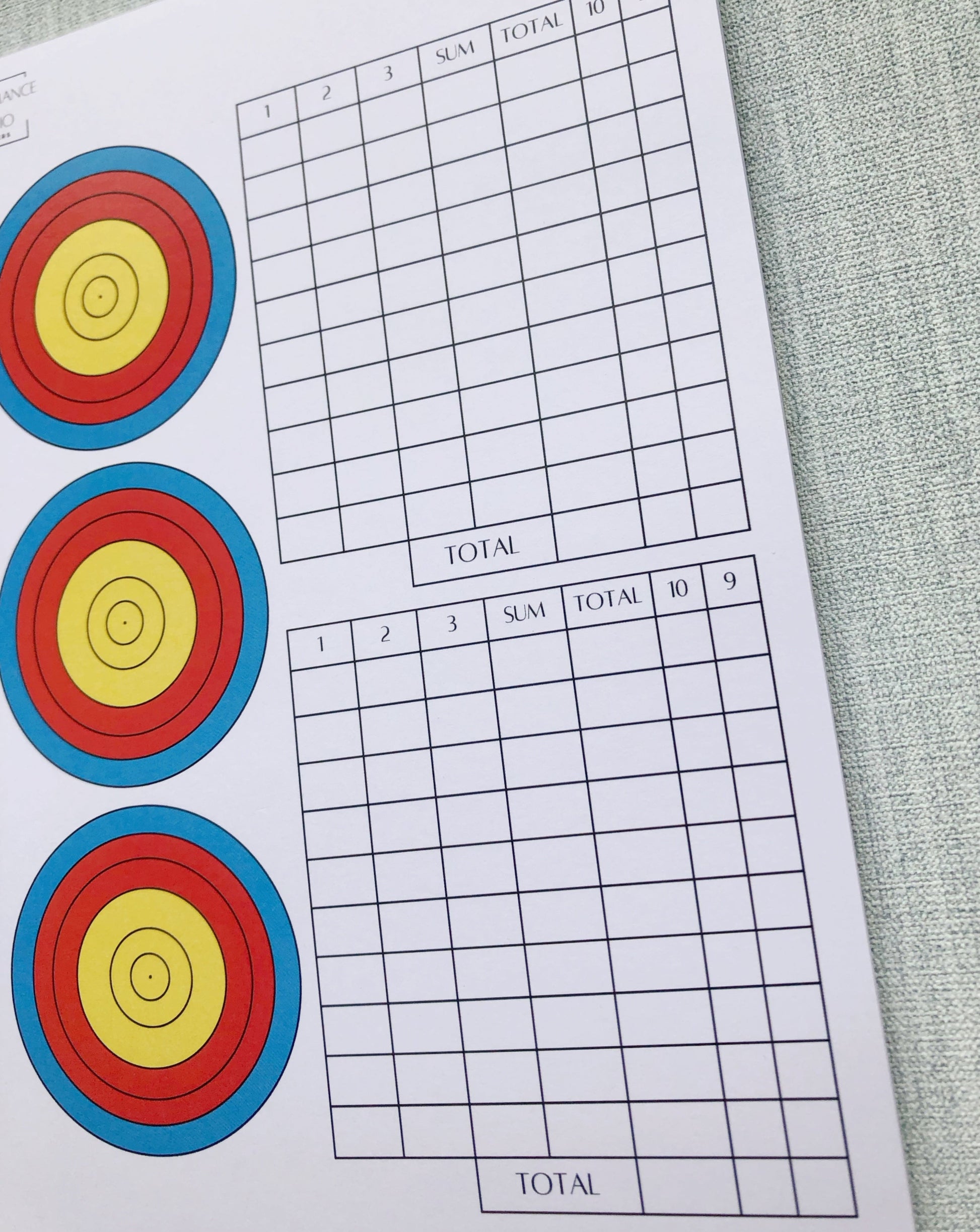 Archery target face plotter and score pad