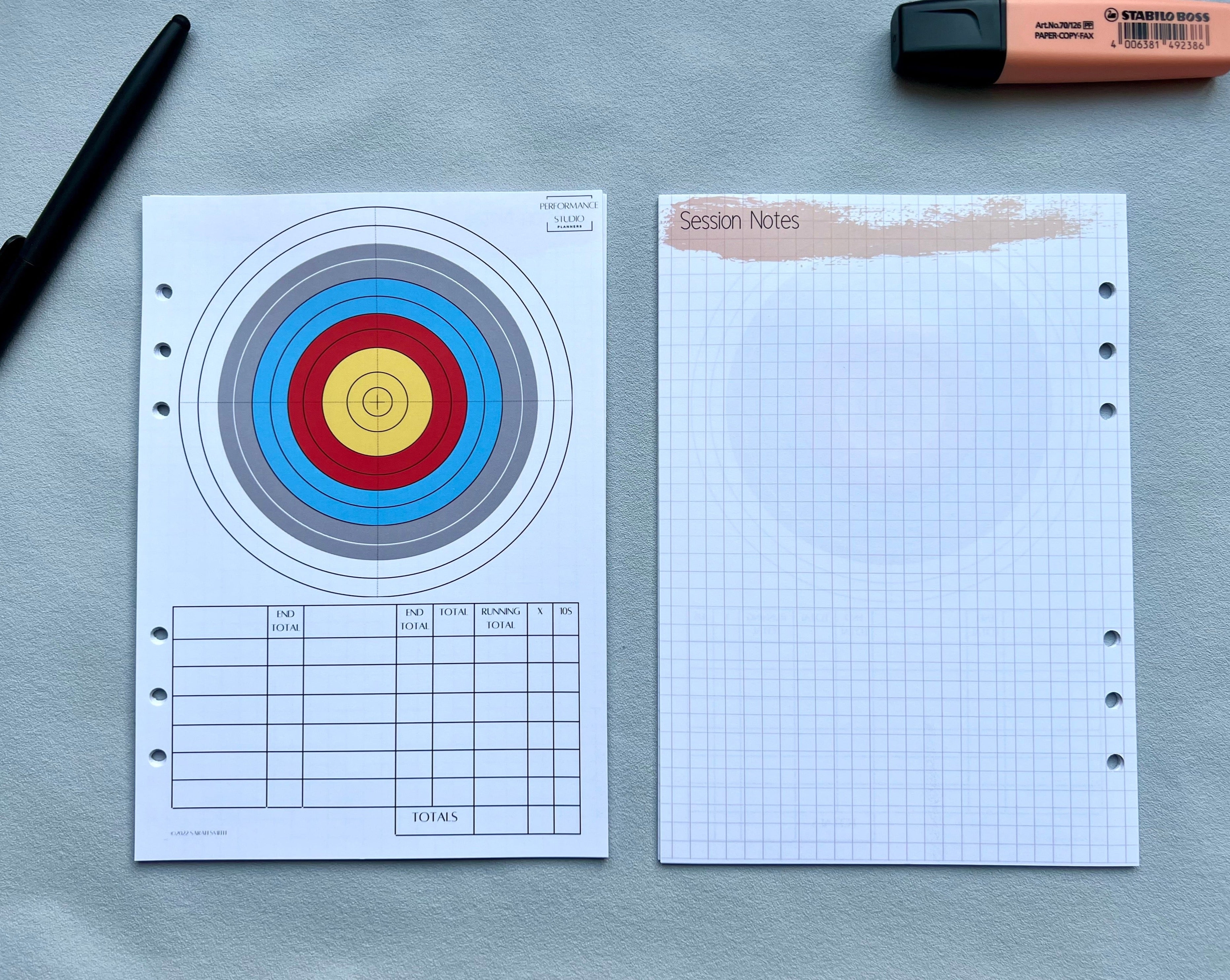 Select Target Journal Target Plot Journal Pages – Performance Studio Planners
