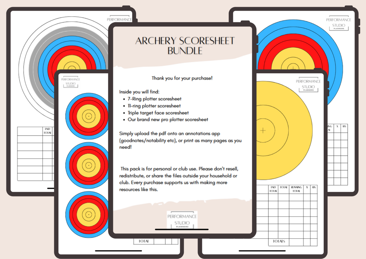 Archery Scoresheets Bundle
